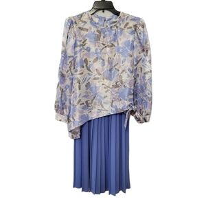 Greg‎ Adams Petites Mother of the Bride Formal Dress Sz 10, Asymmetric Pleated